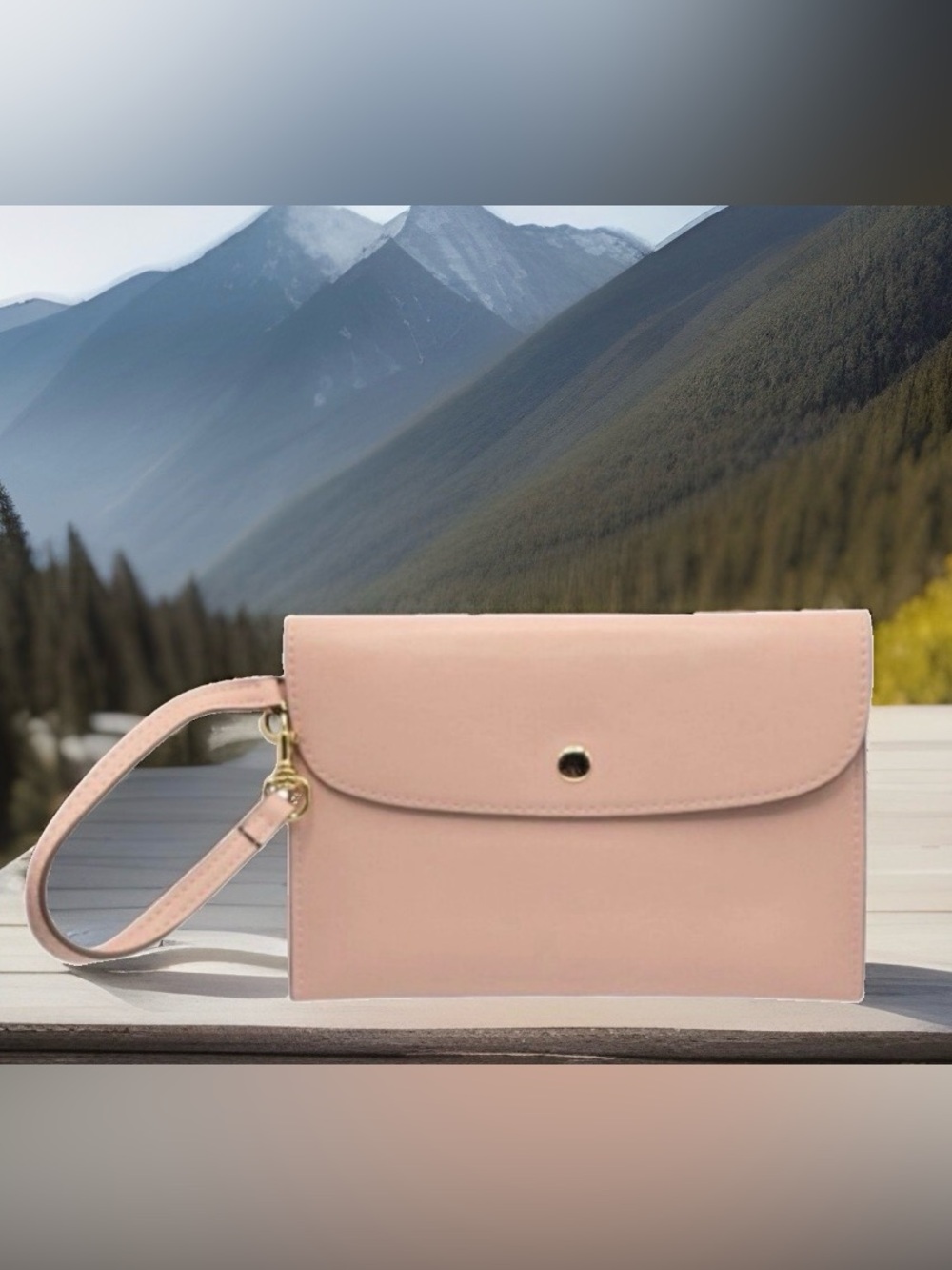 Stella McCartney Fabella Blush Wristlet Bag